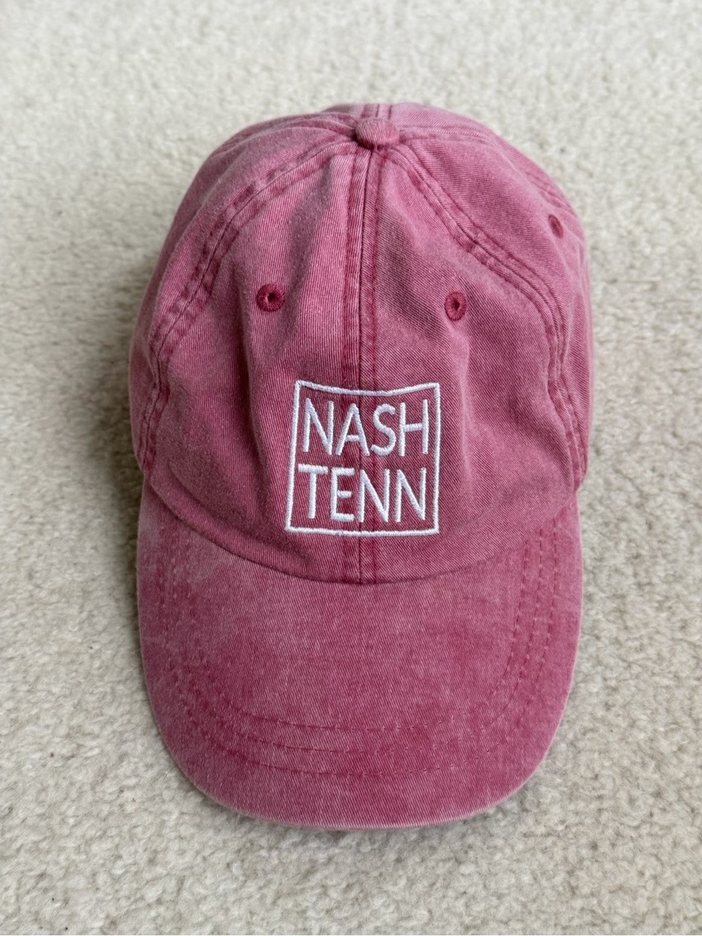 NASH TENN Embroidered Baseball Cap - Dusty Rose Nashville Hat